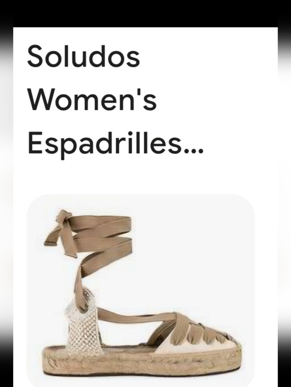 Soludos Beige Lace-Up Espadrille Sandals